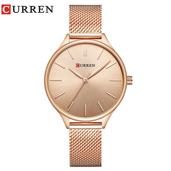 CURREN montre Mode Simple Style Nouveau Dames Bracelet Montres Femmes Robe Montre-Bracelet À Quartz Femme Horloge Cadeaux relogios femini272e