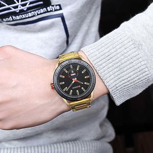 Curren montre hommes marque de luxe mode Quartz Date or montre-bracelet hommes en acier inoxydable étanche Sport montres hommes 210527