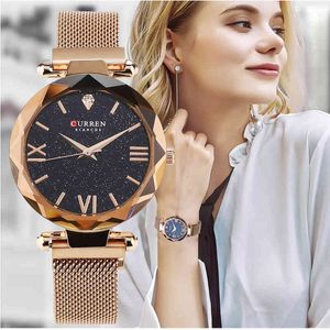 Curren vrouwen horloges mode casual horloge luxe waterdicht top merk polshorloge damesjurk meisje eenvoudige klok relogio feminino 210517