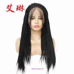 Producto nuevo negro actual con tres trenzas de encaje de peluca sintética diadema de moda pequeña sucia