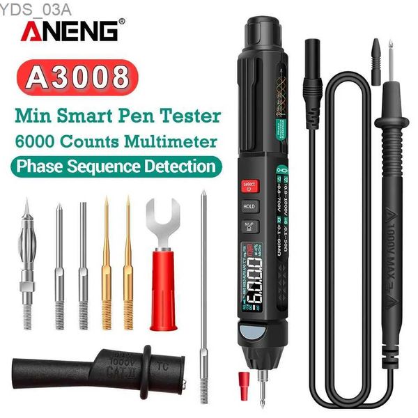 ANENG A3008 multimètre numérique stylo de Test 6000 comptes capteur Intelligent automatique tension électrique AC/DC testeur sans contact crayon 240320