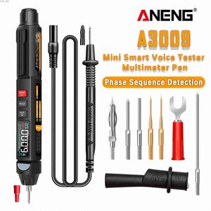 Stroommeters ANENG A3009 Mini digitale multimeter Pen Smart Voice Broadcast Tester Meter Multimetro DC AC-spanning Professionele testtools 240320