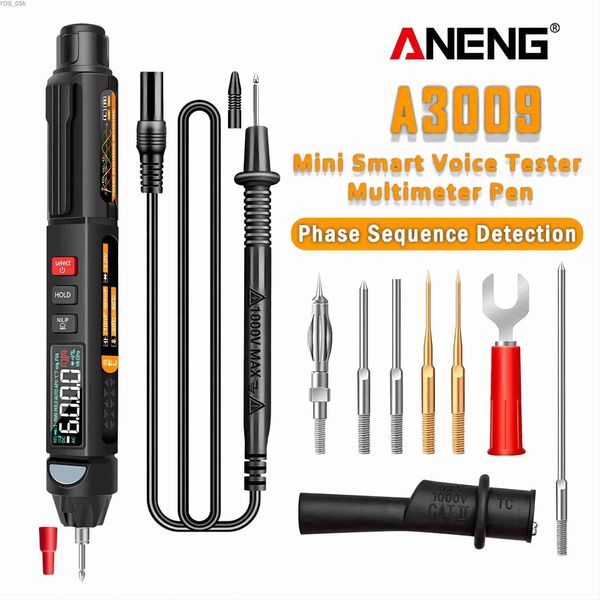ANENG A3009 Mini multimètre numérique stylo intelligent testeur de diffusion vocale compteur Multimetro DC AC tension outils de Test professionnels 240320