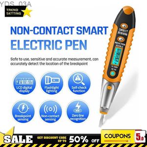 Stroommeters Digitaal testpotlood met LCD-scherm Multifunctionele AC/DC-spanningstestpen LED-licht Spanningsdetectortester Elektrische schroevendraaier 240320