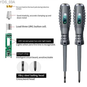 Stroommeters Digitale spanningsindicator Tester Pen AC Contactloos Inductiepotlood Voltmeter Detector Gleufschroevendraaier met batterij 240320