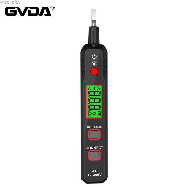 Compteurs de courant GVDA testeur crayon testeur de tension ca sans contact 12-300 V stylo de Test numérique détecteur de tension compteur outils d'électricien crayon de Test 240320