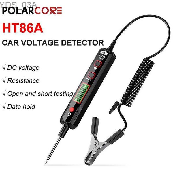 Medidores de corriente HT86A Detector de voltaje del automóvil Sensibilidad inteligente sin contacto Probador de voltaje de CC ajustable Pluma de prueba de circuito de mantenimiento de fallas del automóvil 240320