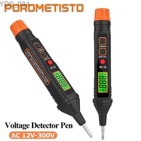 Medidores de corriente Probador de voltaje sin contacto AC 12V-300V Pluma eléctrica con pantalla LCD y alarma de zumbador Punto de interrupción Probador de cable vivo/nulo 240320