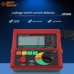 Huidige meters SMART SENSOR AR5406 LEAKAGE SCHAKEL TESTER Digitale RCD ELCB Tester 10/20/30/20/200/300/500MA