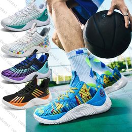 Curry 10e génération Chaussures de basket-ball bas top aurora borealis bonbons curry bottes de combat pratiques respirantes
