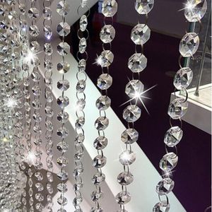 Rideau 1 mètre cristal route perle plastique porte fête Festive maison mariage décoration verre