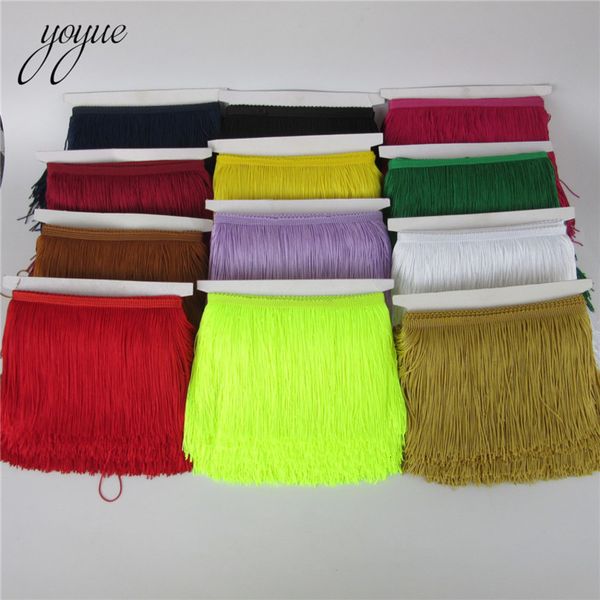 Rideau 1 yards 15 cm de long frange dentelle gland polyester dentelle ruban d'habillage danse latine jupe rideau franges pour coudre accessoires de bricolage