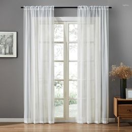 Gordijn 100 250cm European Style White Window String Solid Deur Gordijnen Drape Panel Pure Tule voor woonkamer decoratie