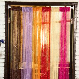 Gordijn 100 cmx200cm gordijnen voor woonkamer draad deur muur raam paneel dividerde coration tassel