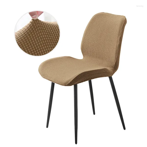 Rideau 12 couleurs tissu polaire taille universelle housse de chaise grande housse élastique pour la décoration de salle à manger El