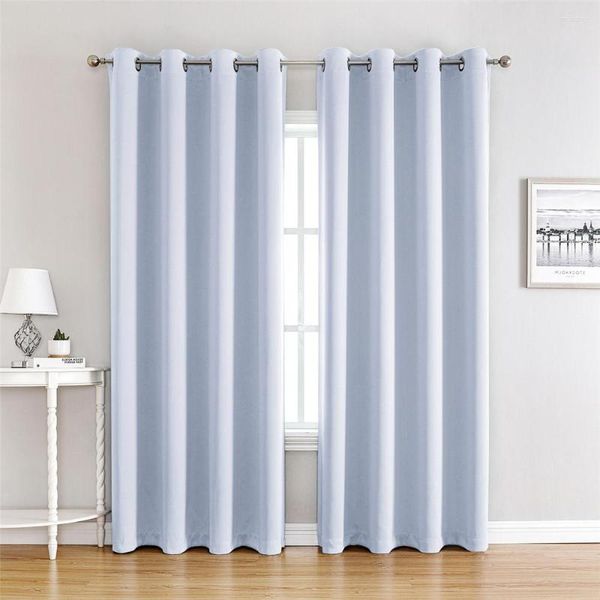 Cortina de 14 colores de doble capa, cortinas opacas completas para sala de estar, dormitorio, tratamiento de ventanas, telas, persianas listas, cortinas acabadas