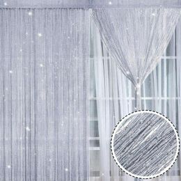 Gordijn 1 pc 2m 1m glitter snaar mode hangende kralen gordijnen room verdeler netto bruiloftsfeestdecoratie
