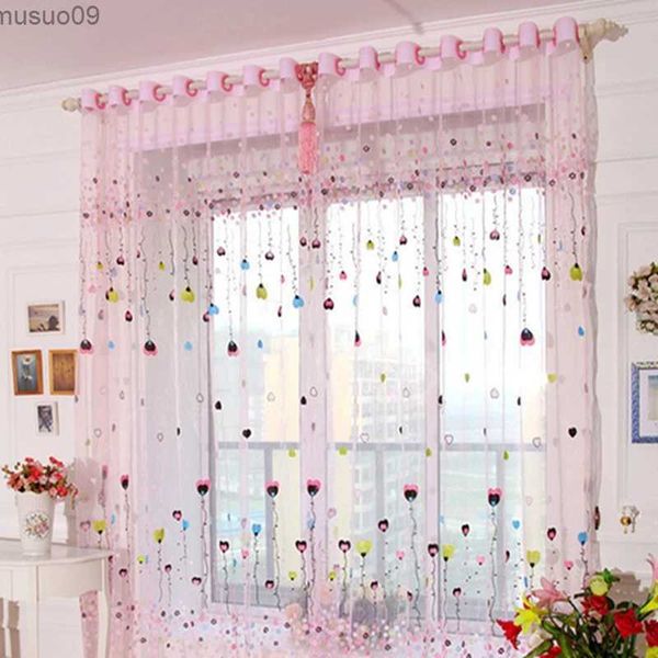 Cortina 1 pieza, cortinas elegantes de tul con globos voladores, cortinas de tela de gasa para pantalla, cortinas de tul para balcón, decoración del hogar