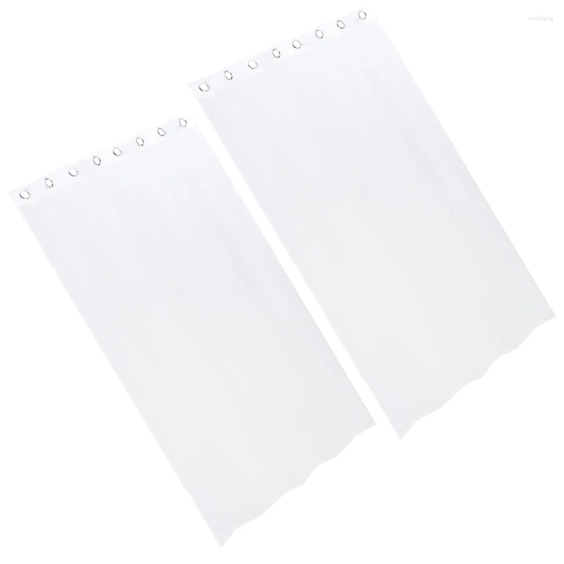 Curtain 2 Pcs Waterproof Outdoor Curtains Bedroom Safe Window Screening Garden Privacy White Decorative