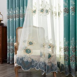 Rideau 2022 rideaux occultants brodés Jacquard haut de gamme de style européen personnalisés pour salon salle à manger chambre