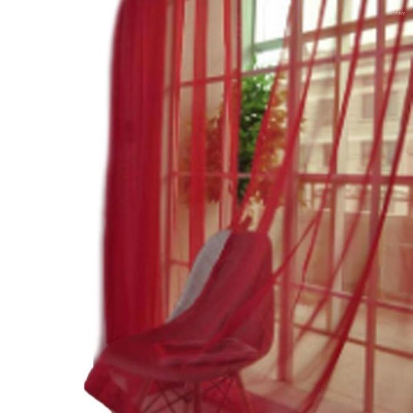 Cortina 2023 Llegada Ventana Hilo Color sólido Transparente Sala de estar Boda Dormitorio Cortinas Decoración de estilo simple