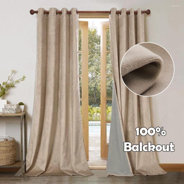 Rideau 2023 Blackout Holland Cashmere Wool Velvet Isolation rideaux dans la chambre à manger vivante Taille personnalisée