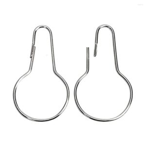 Cortina 20 piezas anillos de gancho Clip colgante de Metal para barras de ducha de baño soporte de rodillo deslizante accesorios para el hogar