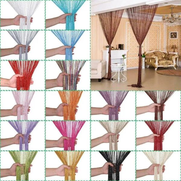 Cortina 2m 1m cuerda borast -brillo colgantes cortinas de cuentas de brillo divisor neto festival decoración del hogar