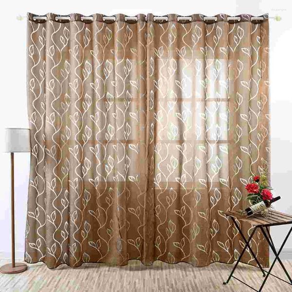 Cortina 2 uds hoja impresa ventana botánica naturaleza verano moda Panel pantalla cortinas gasa para vivir