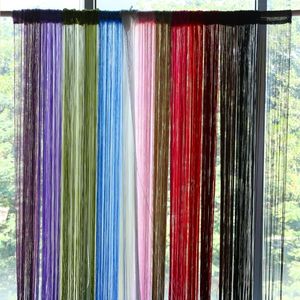 Rideau 2x1m 12 couleurs chaîne rideaux porte fenêtre panneau diviseur fil bande gland drapé décor pour salon 230619
