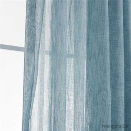 Curtain 350cm High Height Window Curtains for Living Room Solid Color Hotel Bedroom Tulle Curtains Coffee Sheer Blue Curtains R230815