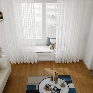 Rideau 4/2/1 Panneaux Fenêtre Criblage Pastorale Rideaux Gaze Tulle Moderne Blanc Voile Transparent Pour Chambre Cuisine Salon D30