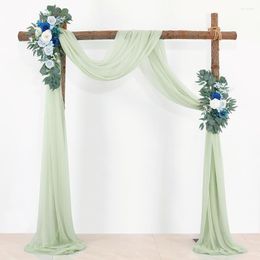 Cortina 50 570 cm tul drapeado boda arco cortina gasa pura ceremonia recepción cortinas telón de fondo fiesta botín decoración colgante