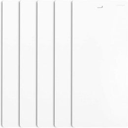 Gordijn 5 % Factory Directe PVC Verticale blinde vervanging Latgen Gebogen glad wit 82,5 x 3,5 (5-pack)