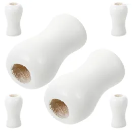Rideau 6 pcs rétro lit de ventilateur accessoires de câble aveugle pendentif en bois (blanc) 6pcs moutons de cordon de décoration stores banc de fenêtre