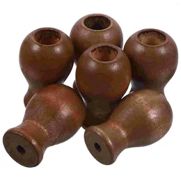 Cortina 6 uds accesorios venecianos colgantes de madera 6 uds (marrón) perillas de cordón para persiana de ventana cordón