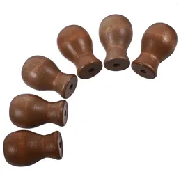 Rideau 6 pièces accessoires vénitiens pendentifs en bois 6 pièces (marron) stores de fenêtre pour stores de maison glands de cordon