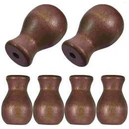 Rideau 6 pièces accessoires vénitiens pendentifs en bois 6 pièces (marron) bouton de traction aveugle pratique facile à fixer cordon de gland domestique