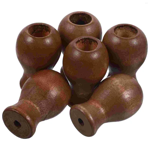 Cortina 6 uds accesorios venecianos colgantes de madera 6 uds (marrón) práctico tirador de cordón para persianas borlas colgantes decoración tiradores