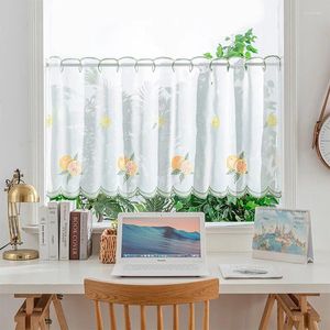 Gordijn 60x100cm Fruit Flower Print Half Tule Curtains Luxe woonkamer slaapkamer raamdeur tuin tuinen screening decoratie