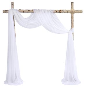 Gordijn 610 meter bruiloft boog drape chiffon stof draping gordijn feestartikelen ceremonie receptie hangende decoratie 230414