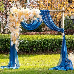 Gordijn 70 600cm bruiloft boog drape chiffon pography achtergrond decoratie feesttafel hardloper hangen