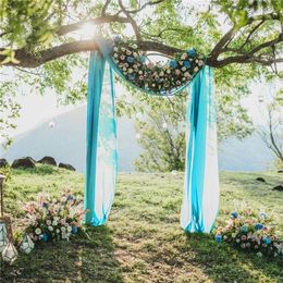 Gordijn 70x550cm Wedding Arch Drape Chiffon draping ceremonie receptie festival verjaardagsvoorraden achtergrond gordijnen voor slaapkamer