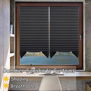 Curtain Adhesive Window Shades plissées sur les stores zébrés Shade Blackout pour la chambre Balcon de chambre à coucher