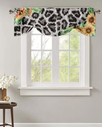 Rideau animal léopard fleur fenêtre de tournesol vaillance de cuisine