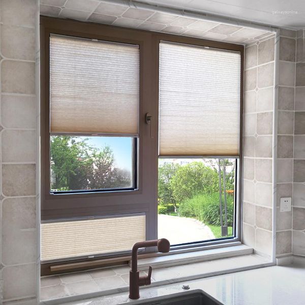 Cortina Aqumotic Ventana Cortinas Panal Hexágono Protección solar Reducción de ruido Impermeable Ahorre espacio Luz Translúcido Opaco