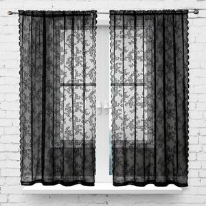 Gordijn Aantrekkelijk extra zachte klassieke stijl bloemenpatroon pure raam draperen polyester kanten huishoudelijke benodigdheden