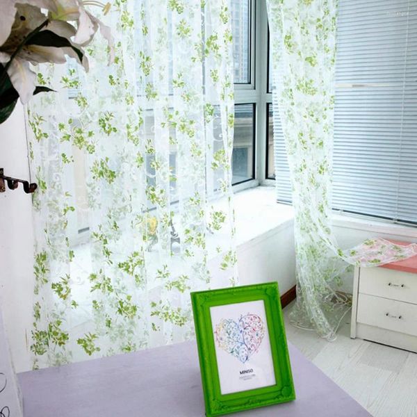 Cortina de baño con revestimiento para ducha, flor de tul transparente, cortina de gasa para ventana, 1 Panel, ventosa de tela