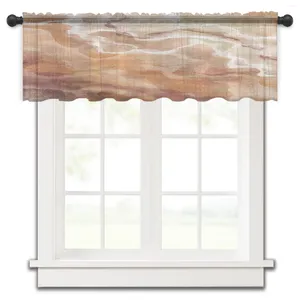 Rideau de plage vagues bohème dégradé, petite cantonnière de fenêtre pure courte chambre à coucher, draperies en Voile de décoration de maison