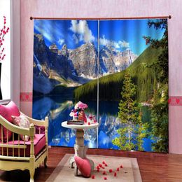Cortina Hermosas cortinas 3D Paisaje natural para dormitorio Sala de estar Cocina Cortinas para ventanas